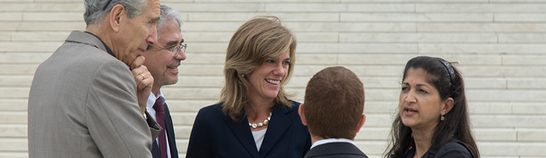 Hollman and coalition partners at Court
