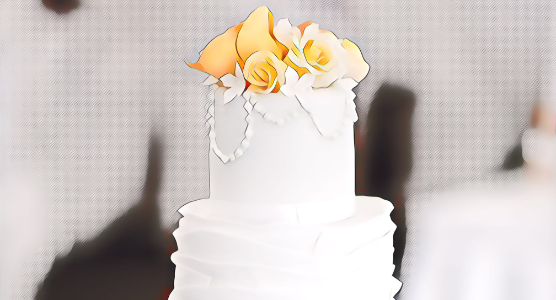 court-case-cake Photo illustration of a white wedding cake with yellow flowers on top