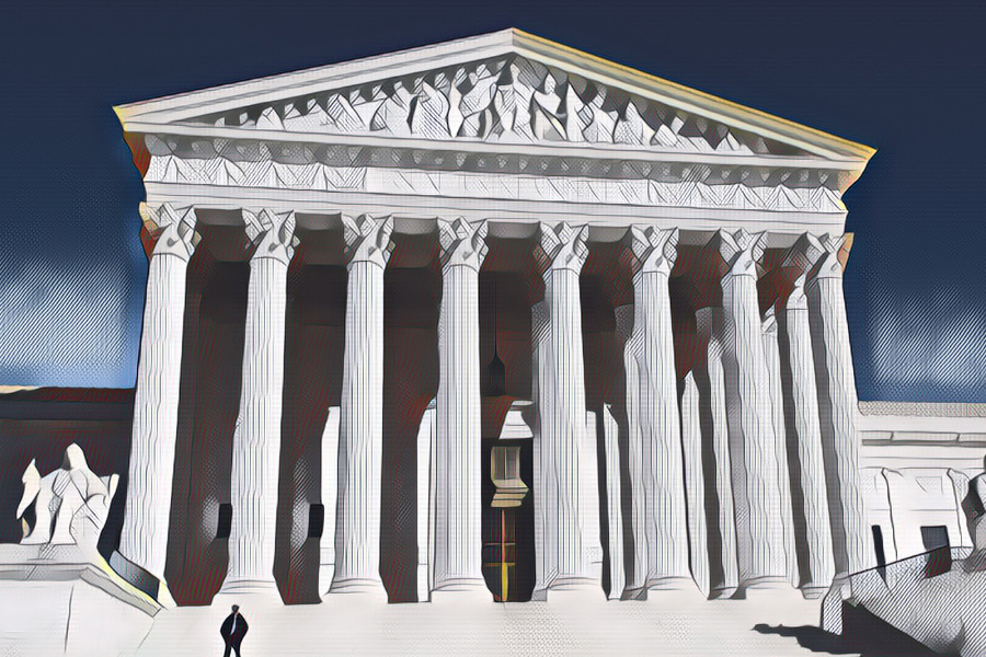 Photo illustration of the Supreme Court building