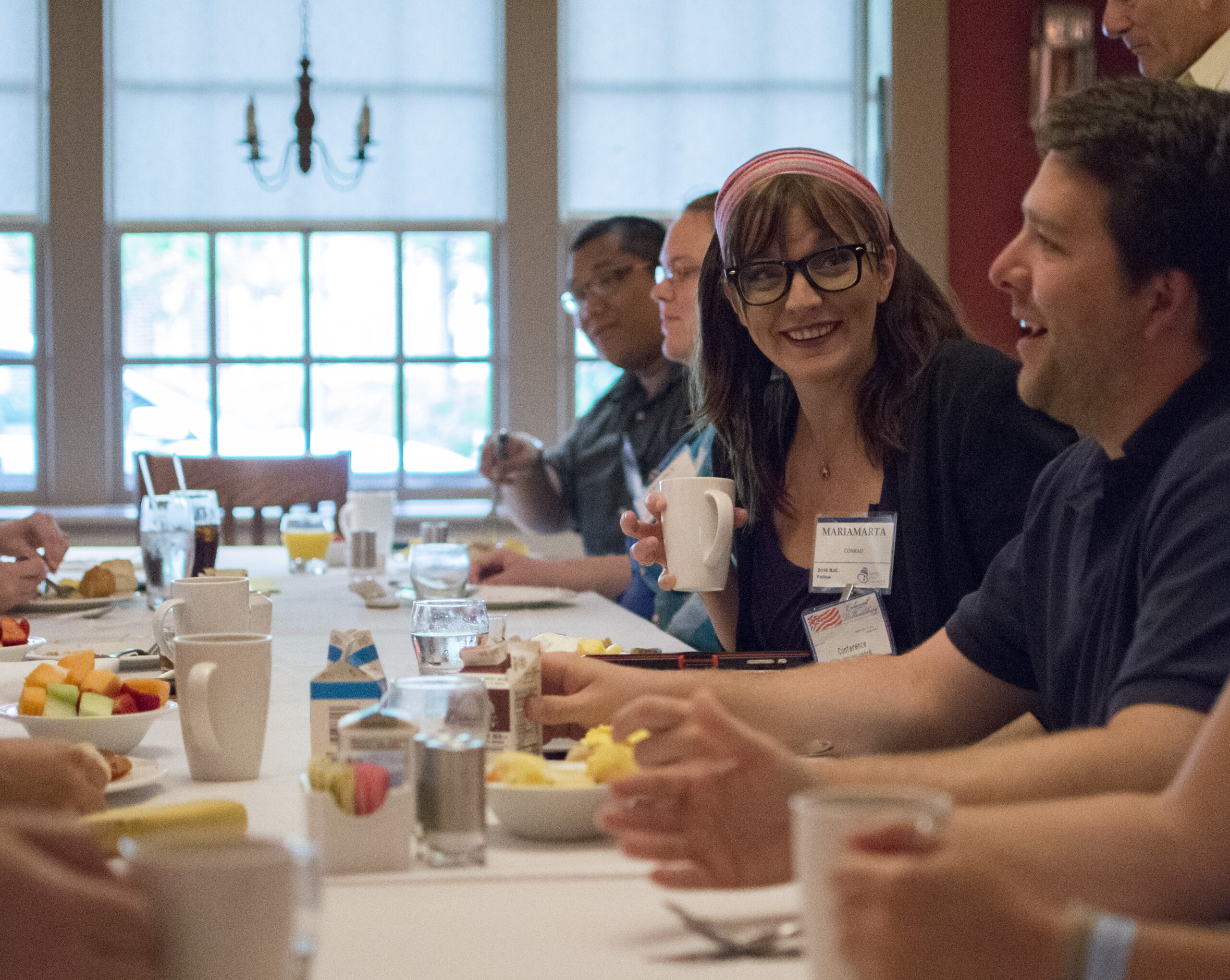 Fellows 2016 laughing at breakfast